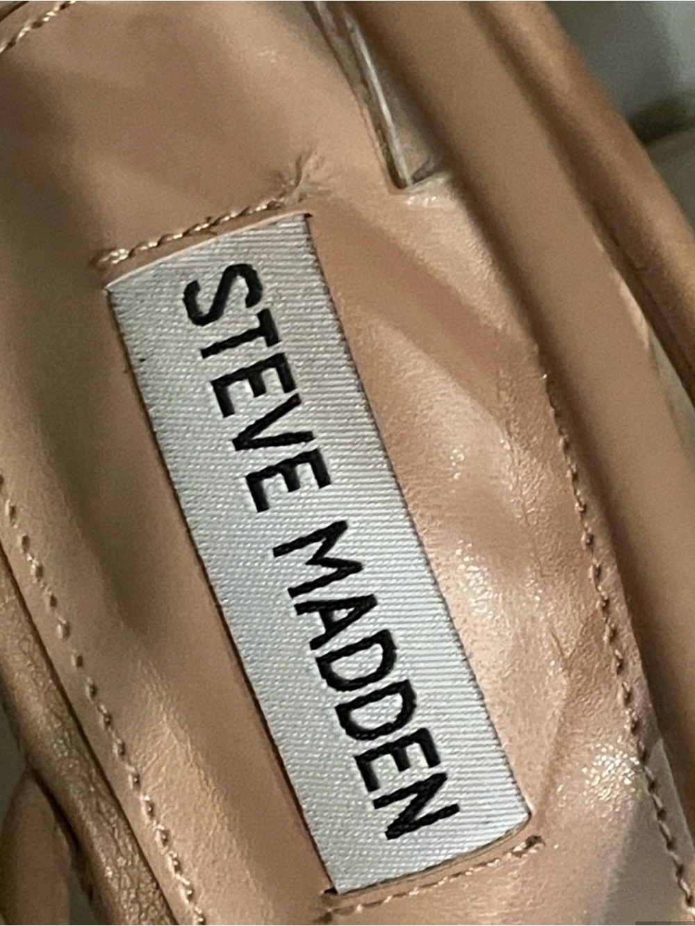 Steve Madden Platform Wedge Sandals Nude Tan Size 8 Beautiful - Picture 7 of 8